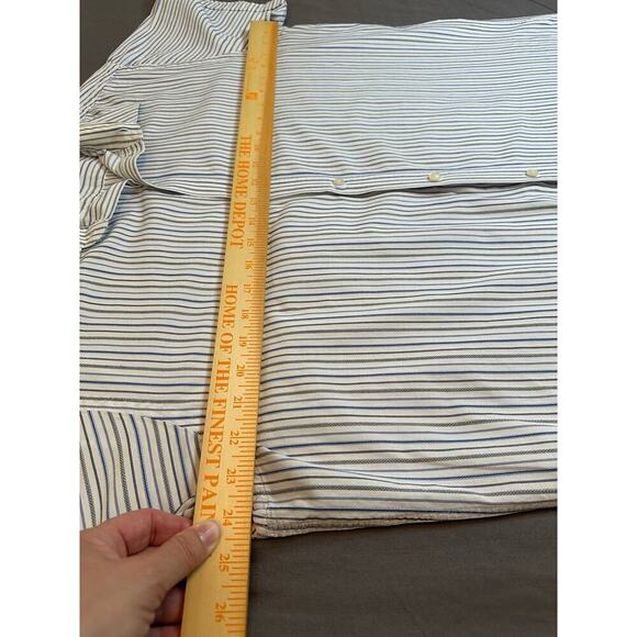 J Ferrari Button Down Shirt Men's Large, Short Sleeve summer multi color Stripes - Picture 5 of 8